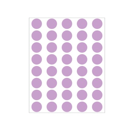 Nevs 1/2" Color Coding Dots Violet - Sheet Form DOT-12M Violet
